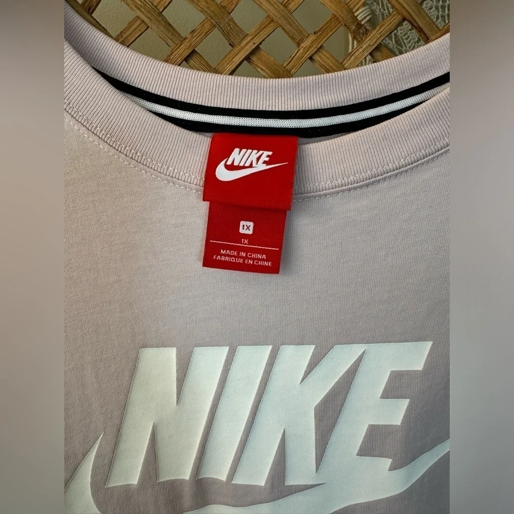 Nike pink long sleeve Tee Oversized Look